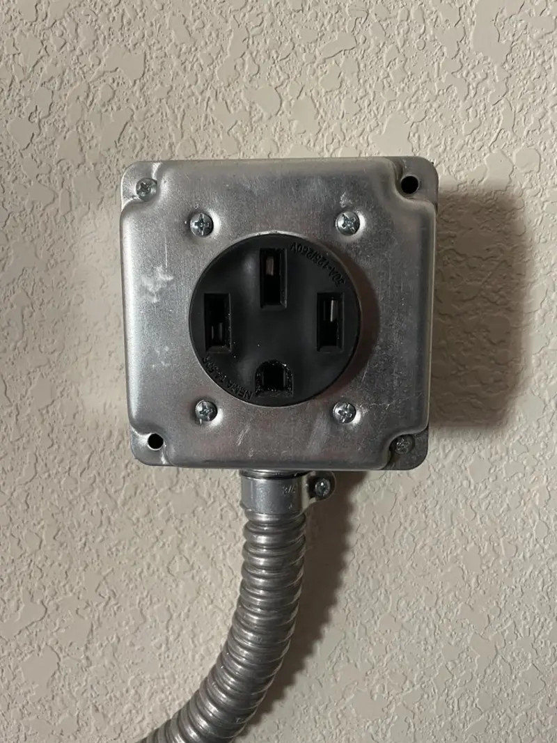NEMA 14-50 outlet installed for Smart Home Electrical in Senoia